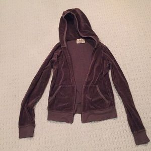 Brown juicy couture velvet track jacket